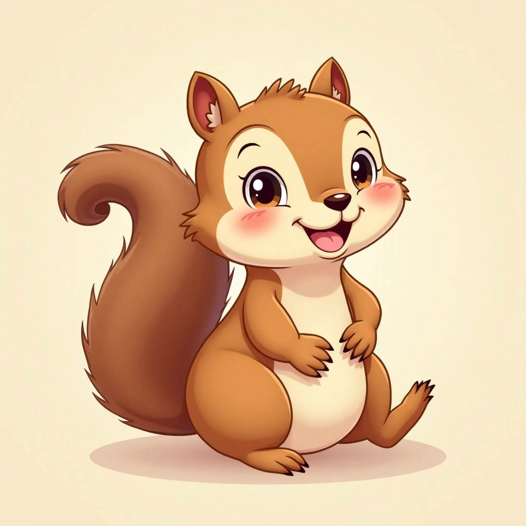 Cute Cartoon Squirrel